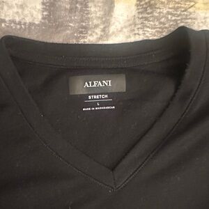 Alfani Men's V-Neck Black Tee